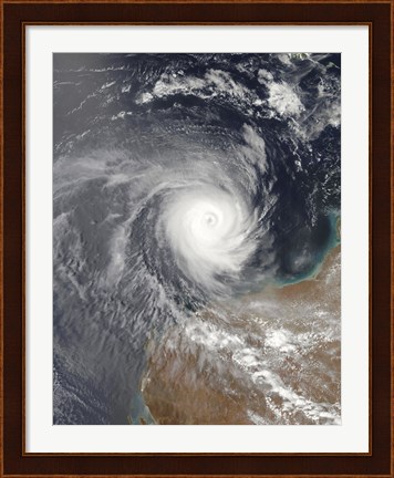 Framed Tropical Cyclone Billy Off Australia Print