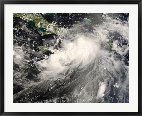 Framed Tropical Storm Gustav in the Caribbean Sea Print