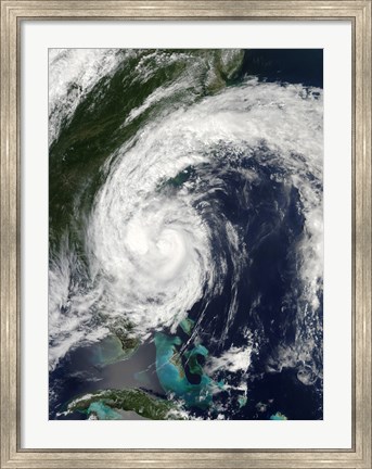 Framed Tropical Storm Hanna over the East Coast Print