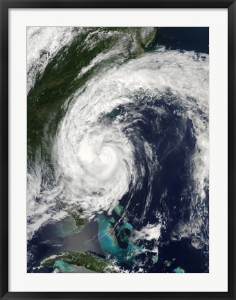 Framed Tropical Storm Hanna over the East Coast Print