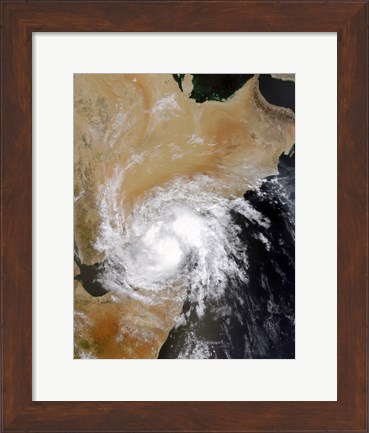 Framed Tropical Storm Three in the Northern Indian Ocean Print