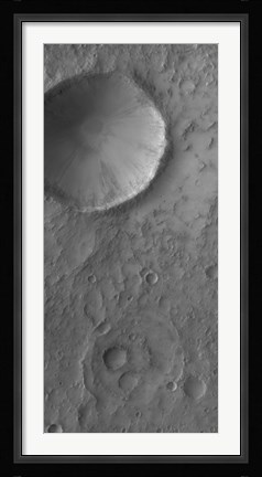 Framed Impact Crater on Mars Print