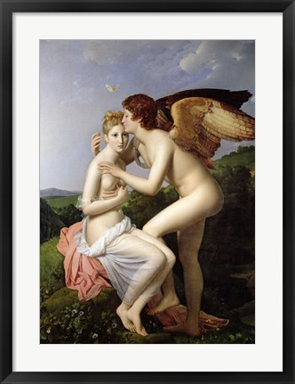 Framed Psyche Receiving the First Kiss of Cupid, 1798 Print