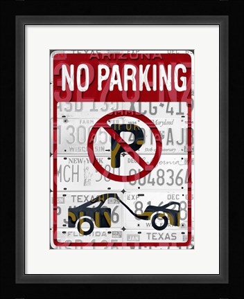 Framed No Parking Print
