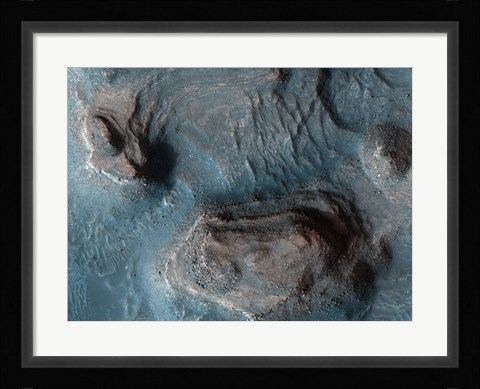 Framed Mesas in the Nilosyrtis Mensae Region of Mars Print