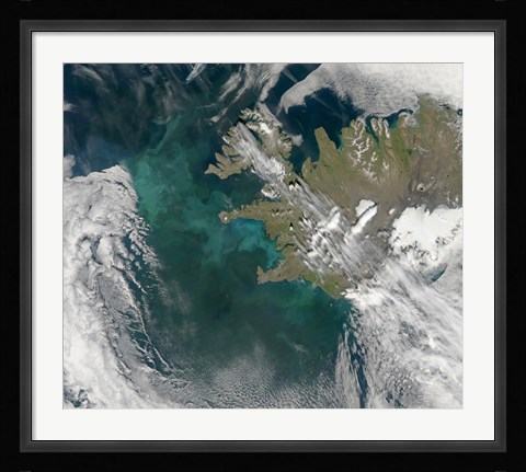 Framed Phytoplankton Bloom in the North Atlantic Ocean Print