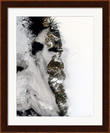 Framed Meltwater Ponds along Greenland West Coast Print