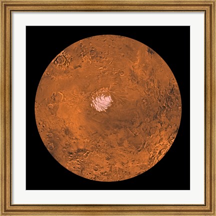 Framed Mare Australe Region of Mars Print