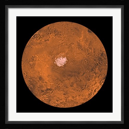 Framed Mare Australe Region of Mars Print