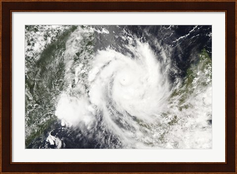 Framed Tropical Cyclone Jokwe Print