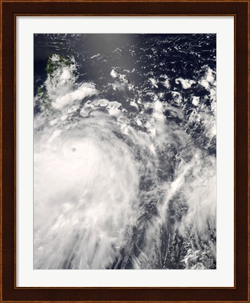 Framed Typhoon Fengshen over the Philippines Print