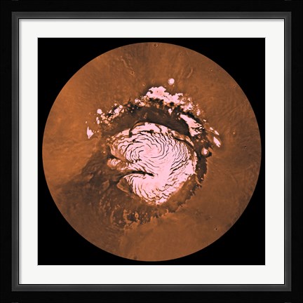 Framed Mare Boreum Region of Mars Print