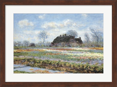 Framed Tulip Fields at Sassenheim Print