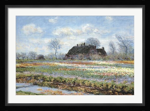 Framed Tulip Fields at Sassenheim Print