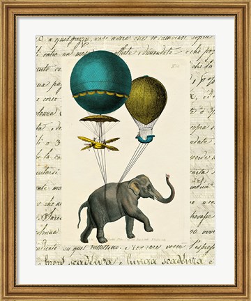 Framed Elephant Ride I Print