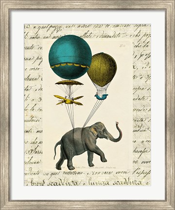 Framed Elephant Ride I Print