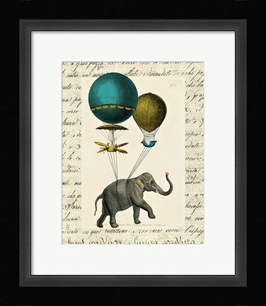 Framed Elephant Ride I Print