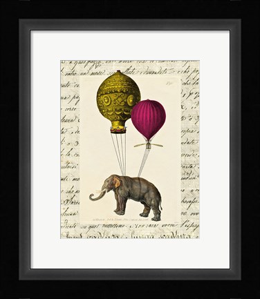 Framed Elephant Ride II Print
