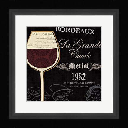 Framed At the Winery I Black Print