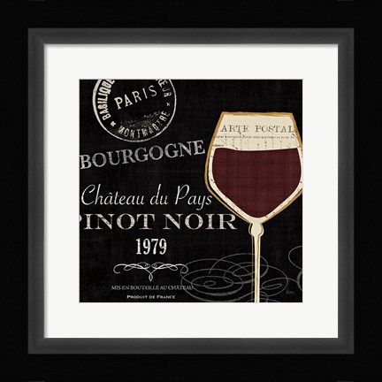 Framed At the Winery II Black Print