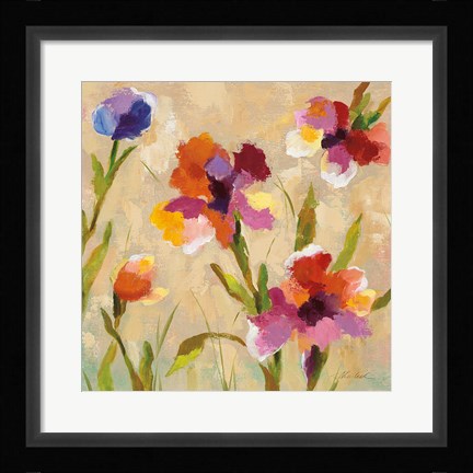 Framed Bold Bright Flowers III Print