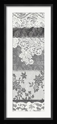 Framed Vintage Lace Panel I Print