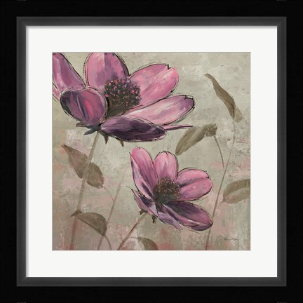 Framed Plum Floral II Print