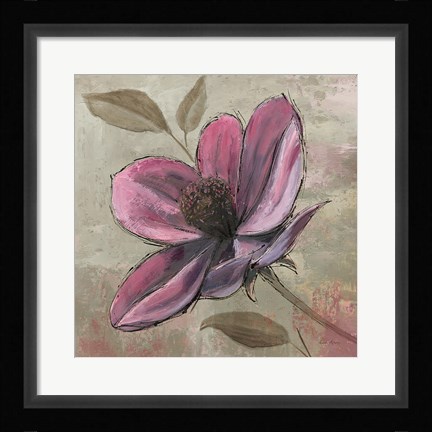 Framed Plum Floral III Print
