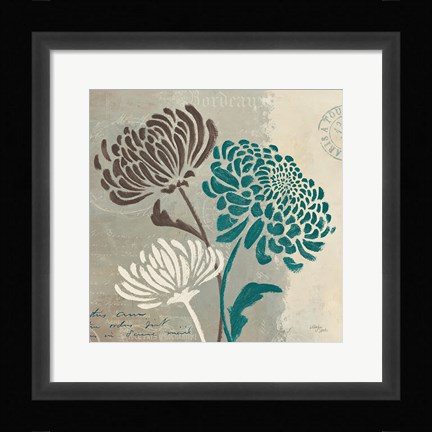 Framed Chrysanthemums II Print