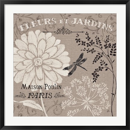 Framed French Linen Garden II Print