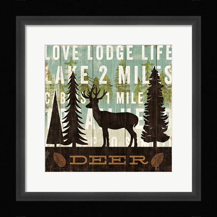 Framed Simple Living Deer Print