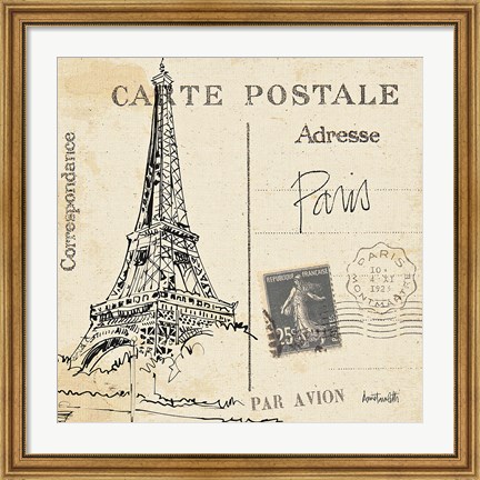 Framed Postcard Sketches III Print