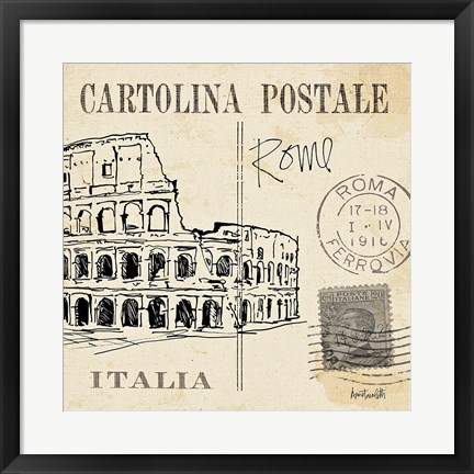 Framed Postcard Sketches IV Print