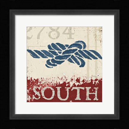 Framed Nautical II Red Print