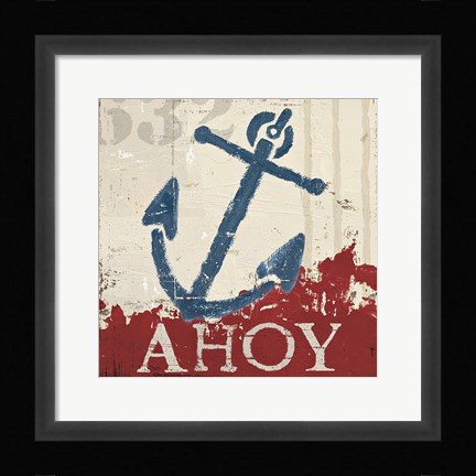 Framed Nautical IV Red Print
