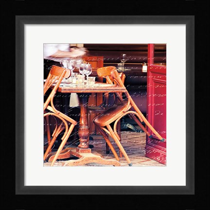 Framed Paris Cafe Letter Print