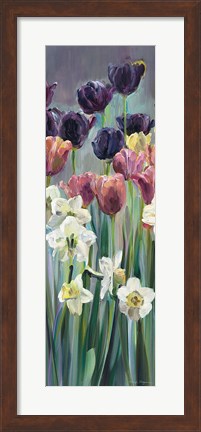 Framed Grape Tulips Panel II Print