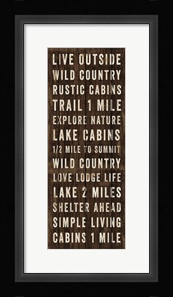 Framed Simple Living Panel I Print