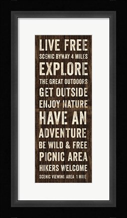 Framed Simple Living Panel II Print