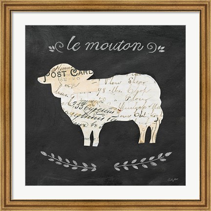 Framed Le Mouton Cameo Sq Print