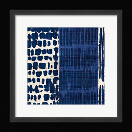 Framed Indigo Batik I Print