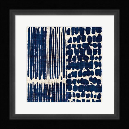 Framed Indigo Batik III Print