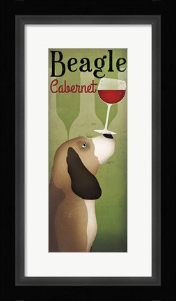 Framed Beagle Winery Cabernet Print