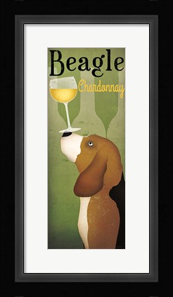 Framed Beagle Winery Chardonnay Print