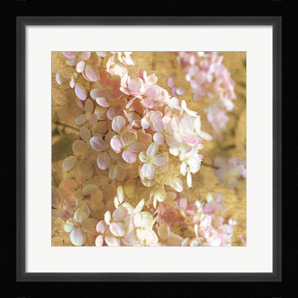 Framed Gilded Hydrangea I Print