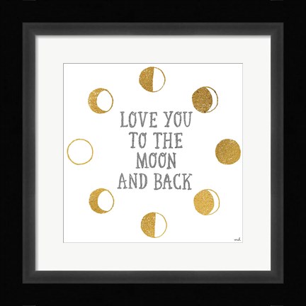 Framed To the Moon Print