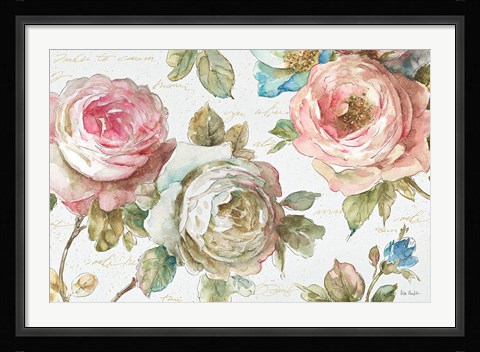Framed Poeme D Amour II Print
