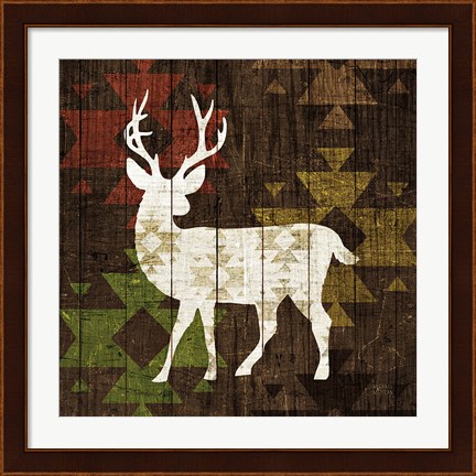 Framed Southwest Lodge - Deer I Print