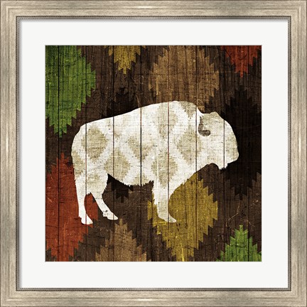 Framed Southwest Lodge - Buffalo Print