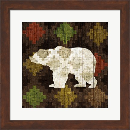 Framed Southwest Lodge - Bear Print